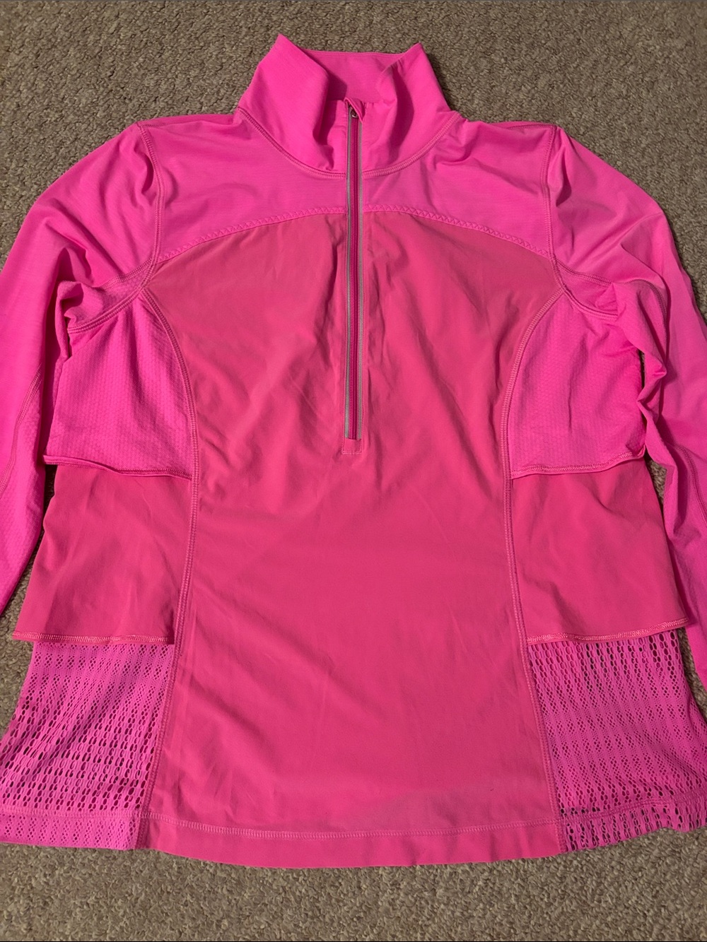 lululemon athletica Hot Pink Half-Zip Active Pullover